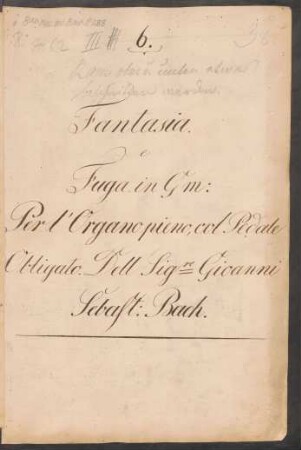 Fantasien und Fugen; org; g-Moll; BWV 542