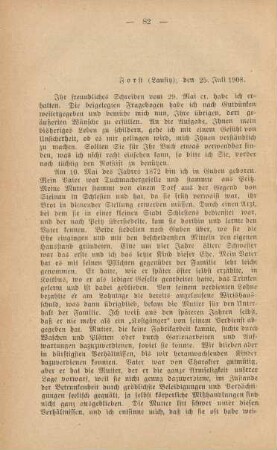 Forst (Lausitz), den 25. Juli 1908