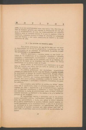 3.- La revisión de nuestros males