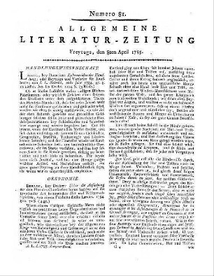 [Schulz, J. C. F.]: Liebschaften der Könige von Frankreich und ihrer Großen. Jena: Mauke 1785
