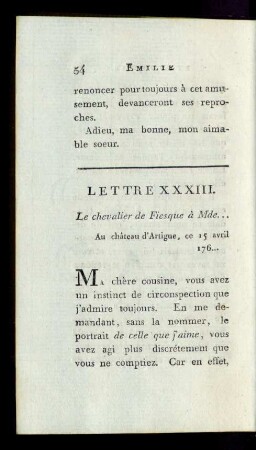 Lettre XXXIII.
