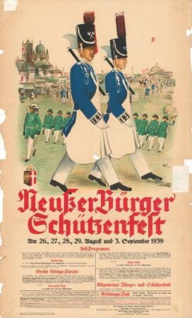 Festplakat Neusser Schützenfest 1939