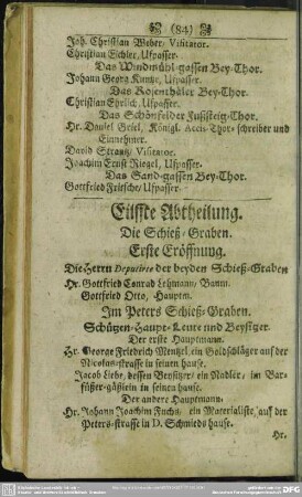 Elfte Abteilung. Die Schieß-Graben
