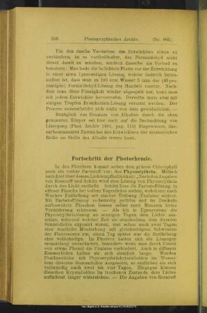 Fortschritt der Photochemie