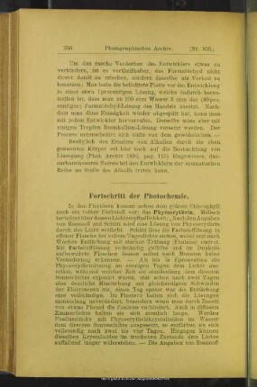 Fortschritt der Photochemie