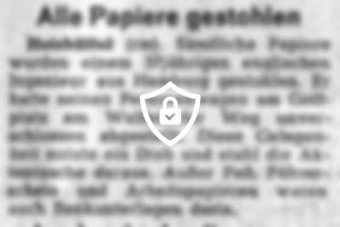 Alle Papiere gestohlen