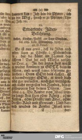 22. Erwartende Jüden-Bekehrung.