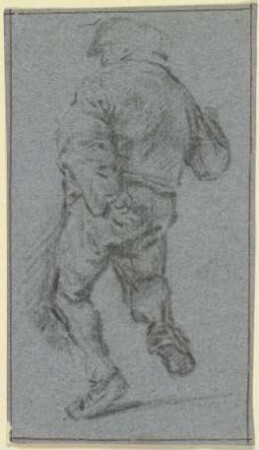 Tanzender Bauer von hinten