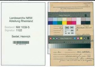 Entnazifizierung Heinrich Seidel , geb. 28.01.1900 ()