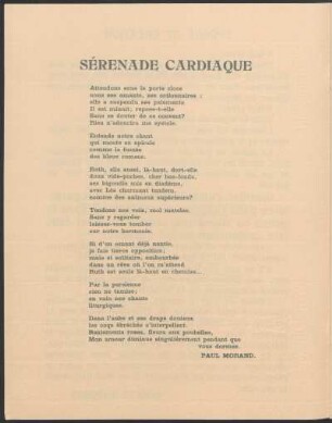 Sérenade cardiaque