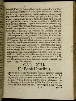 Cap. XIII. De Bonis Operibus.