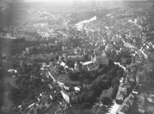 Das Schloss in Altenburg aus 20 m Höhe