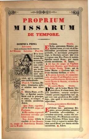 Missale Romanum ex decreto sacrosancti Concilii Tridentini restitutum : S. Pii V. Pontificis Maximi jussu editum, Clementis VIII et Urbani VIII auctoritate recognitum