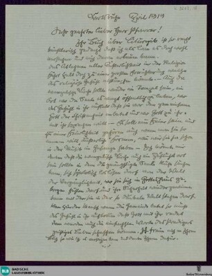 Brief von Hans Thoma an Karl Anton vom 01.04.1919 - K 3262, 18
