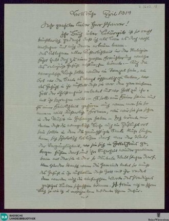 Brief von Hans Thoma an Karl Anton vom 01.04.1919 - K 3262, 18