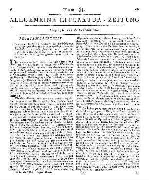 Haus, E. A.: Beyträge zur Berichtigung der rechtlichen Grundsätze über den Ersatz und die Vertheilung der Kriegsschäden. Nürnberg: Stein 1801
