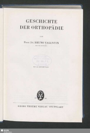 Geschichte der Orthopädie