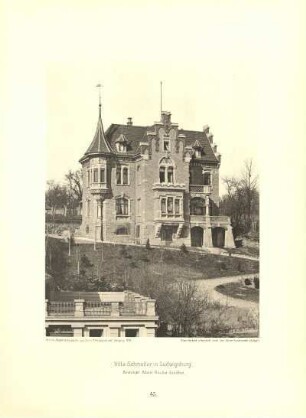 Tafel 45. Villa Schmoller in Ludwigsburg. Architekt: Alber Bauder