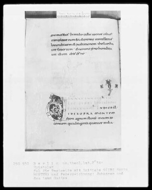 Epistolar aus Trier — Johannes und das Lamm Gottes, Folio 45verso