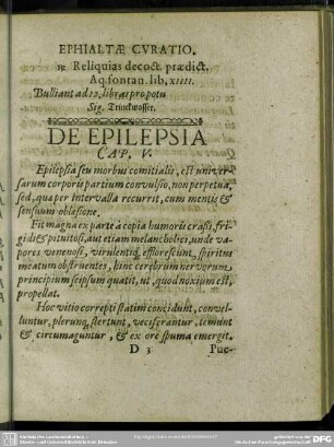 Cap. V. De Epilepsia