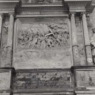 Schloss Rochsburg, Schlosskapelle, Altar, Hauptrelief "Kreuztragung"