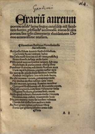 Aerarium aureum poetarum : omnibus latinae linguae ... pfefforibus accomodu[m] immo et ...
