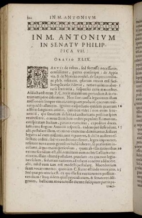 In M. Antonium In Senatu Philippica VII. Oratio XLIX.