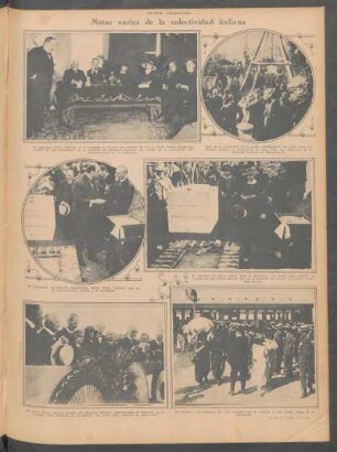 Notas varias de la colectividad italiana [Fotografías]