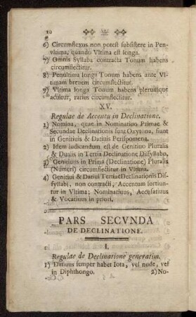 Pars Secunda. De Declinatione.