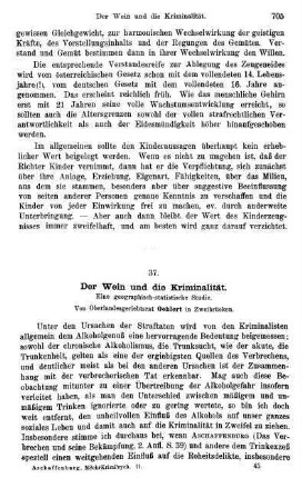 705-720, Der Wein und die Kriminalität. Eine geographisch-statistische Studie