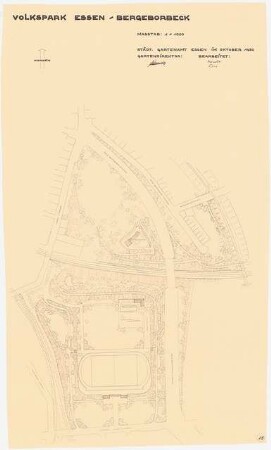 Volkspark, Essen-Bergeborbeck: Grundriss 1:1000