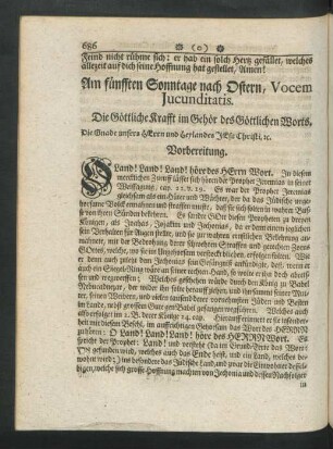 Am fünfften Sonntage nach Ostern, Vocem Jucunditatis