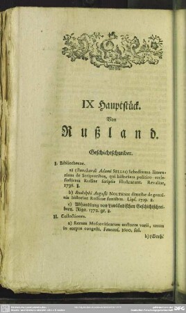 IX. Hauptstück. Von Rußland