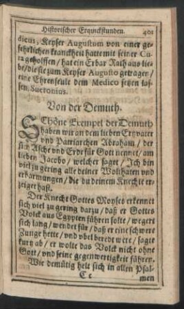 Von der Demuth.