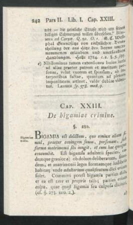 Cap. XXIII. De bigamiae crimine