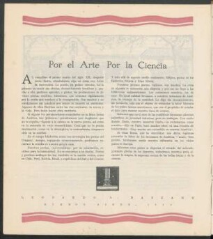Por el Arte [y] Por la Ciencia