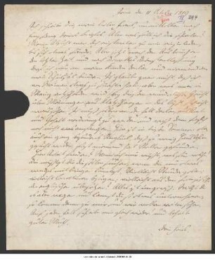 Brief von Fries an Friedrich Francke