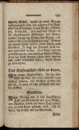 Das Kupfergeschirr schön zu putzen