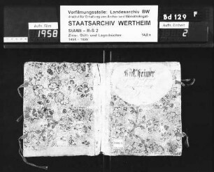 Külsheimer Gült- und Zinsbuch, renoviert 1739 (mit Vornamenregister)