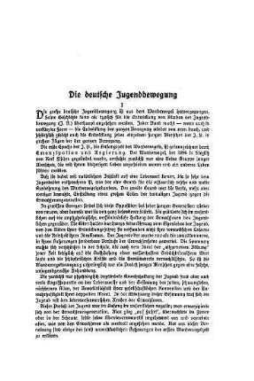 Die deutsche Jugendbewegung
