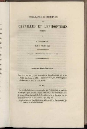 Iconographie Et Description De Chenilles Et Lepidopteres