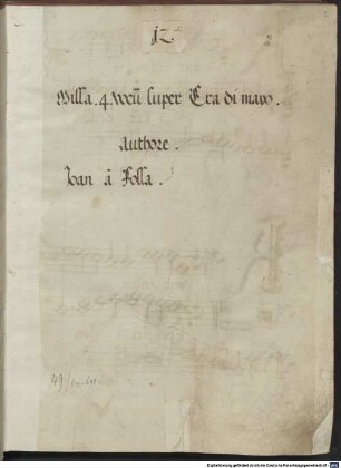 7 Sacred songs - BSB Mus.ms. 2757 : [spine title, gold on red label:] Novum // Missale Romanunm // Z.