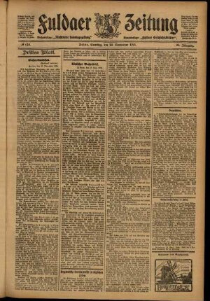 Dritte Ausgabe vom Samstag, den 23. September 1905.