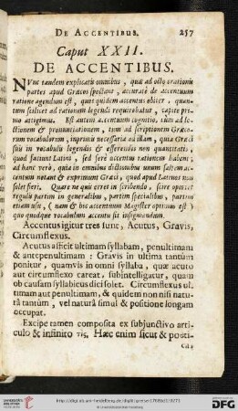 Caput XXII: De Accentibus