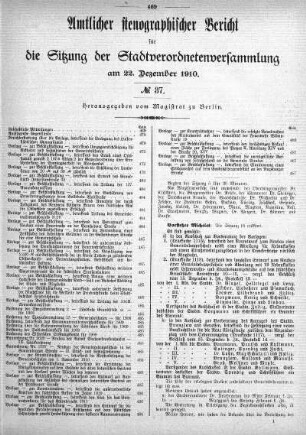 No. 37, 22. Dezember 1910