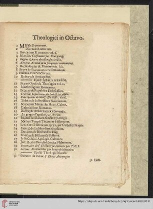 Theologici in Octavo (Nr.1-167)