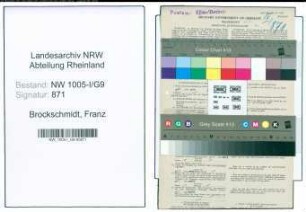 Entnazifizierung Franz Brockschmidt , geb. 02.05.1904 (Postfacharbeiter)