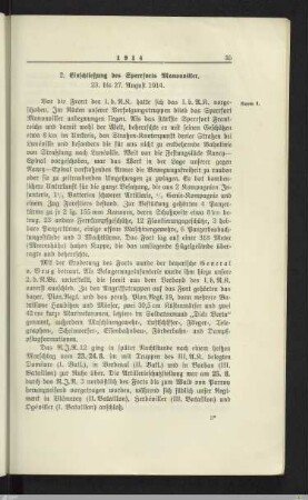 2. Einschließung des Sperrforts Manonviller