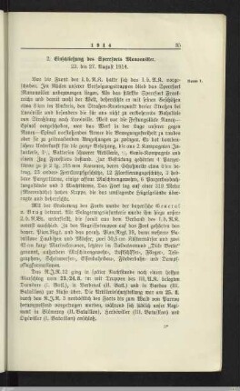 2. Einschließung des Sperrforts Manonviller
