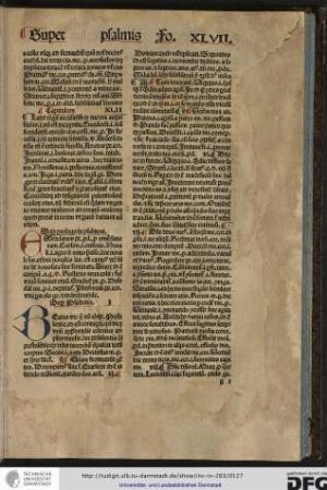 Super psalterio. [Capitulum] I.